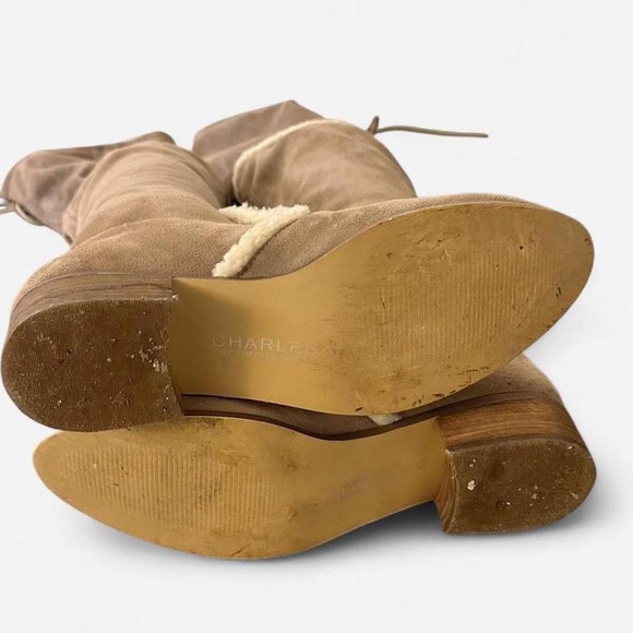 Charles david Gunther Slouch Over-the-Knee Boots size 8.5 in Tan Anthropologie - Picture 3 of 6